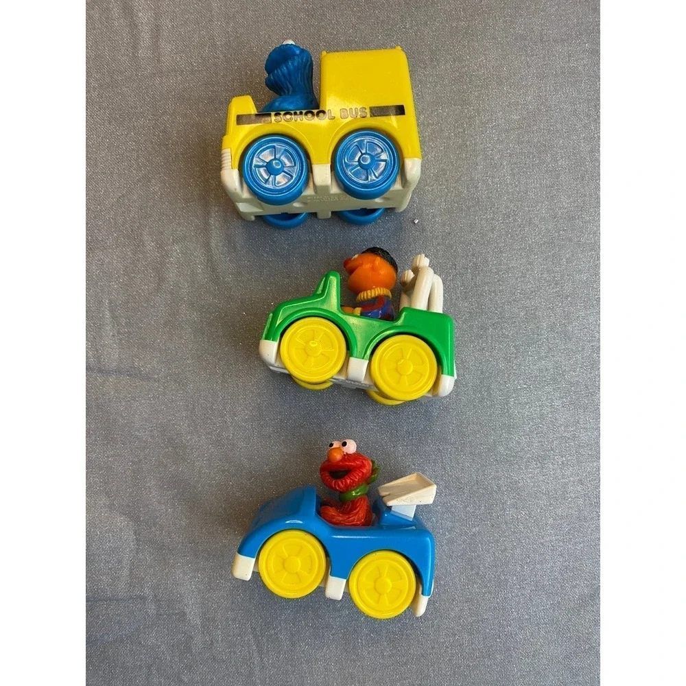Tyco Playtime Sesame Street 1993 Cookie Monster Ernie Car Elmo Car Lot SKU20
